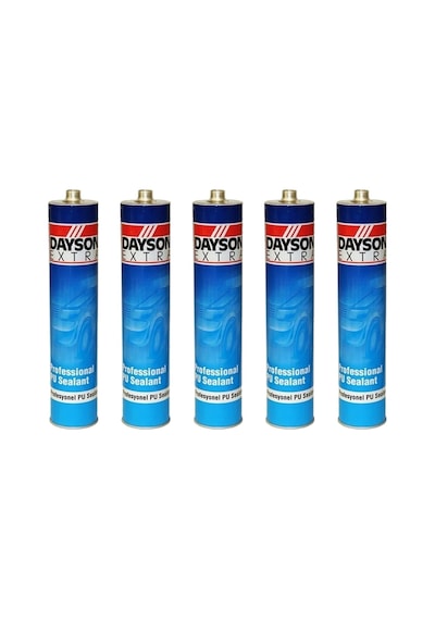 Dayson Extra Poliüratan Silikon Mastik 5 Adet 280Ml Siyah Siyah