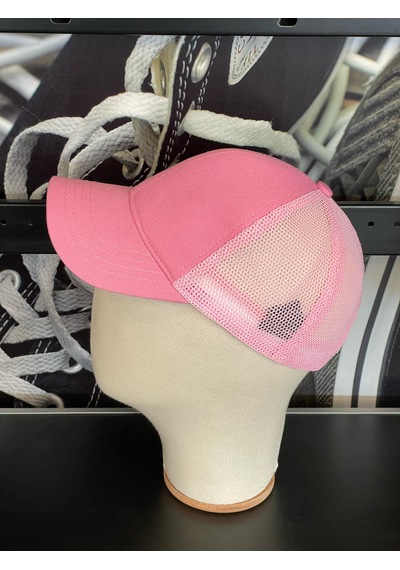 Hamze Basic Düz Fileli Yazlık Beyzbol Cap Şapka Pembe