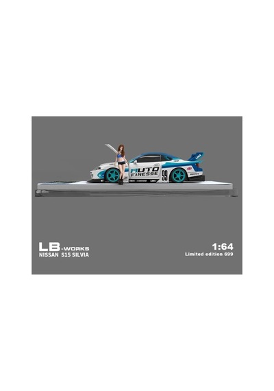 Tpc Nıssan Silvia Lb S15 - Liberty Walk + Figure -blue/white - 907820435
