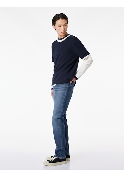 Koton Normal Bel Cepli Pamuklu Slim Fit Jean Pantolon - Brad Jean İndigo Stone 6sam40244nd İndigo - Taş Koton Normal Bel Cepli Pamuklu Slim Fit Jean Pantolon - Brad Jean İndigo Stone 6sam40244nd İndigo - Taş