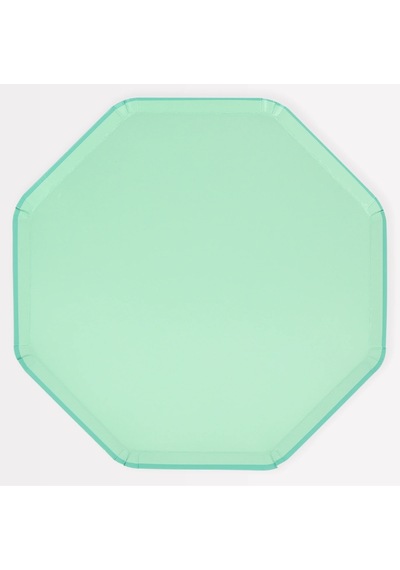 Meri Meri - Sea Foam Green Dinner Plates - Deniz Köpüğü Yeşili Tabaklar L X8