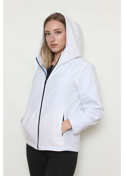 CottonCool Kadın Beyaz Yağmurluk Rüzgarlık
