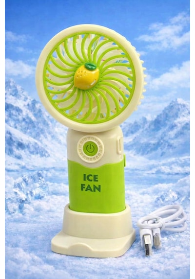 Fit Yeşil Mini Taşınabilir Sessiz El Fanı 3 Hız Ayarlı Mini El Pervanesi Soğutucu-vantilatör