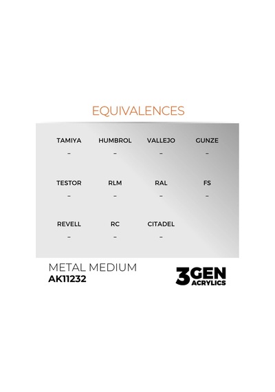Ak Interactive 11232, 17 Ml. 3gen Metal Medium Metalik Renge Dönüştürücü Standart
