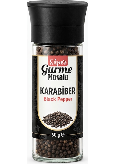 Karabiber Tane 50 Gr Cam Değirmen Kapak