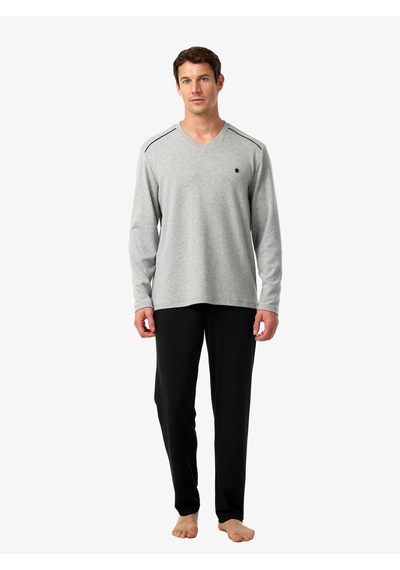 Blackspade Erkek Termal Pijama Takımı 40986 - Gri Melanj