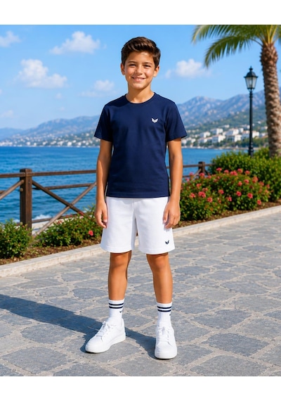 Alexandergardi Çocuk Futbol Ve Antreman Şortu Beyaz