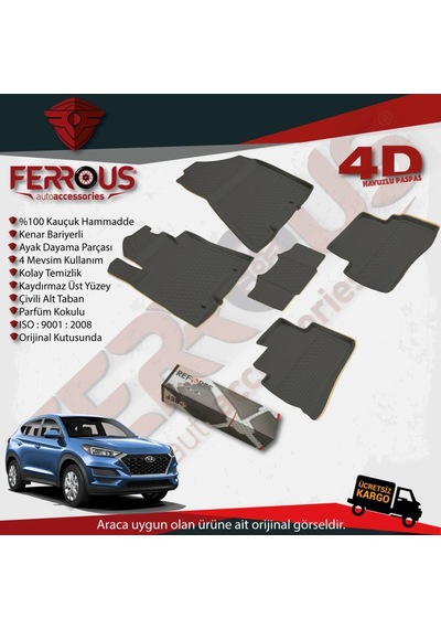 Turkmenaksesuar Hyundai Tucson Refref 4D Paspas Siyah Ve Bagaj Havuzu 2019 Ve Üst