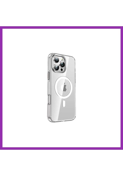 Bezos Joko İphone 16 Pro Uyumlu Crystal Magsafe Kapak - Şeffaf Bty