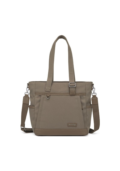 Smart Bags Twill Dimi Kumaş Kadın Omuz Çantası 3331 Kahve