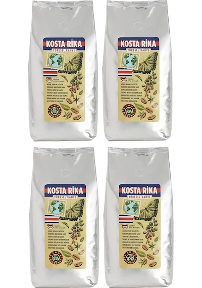 Kahve Dünyası Yöresel Kosta Rika Çekirdek Filtre Kahve 4 x 1 KG