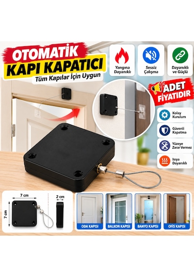 Yangına Dayanıklı Sıva Üstü Tüm Kapılar İçin Uygun Otomatik Kapanan Hızlı Otomatik Kapı Kapa Altın