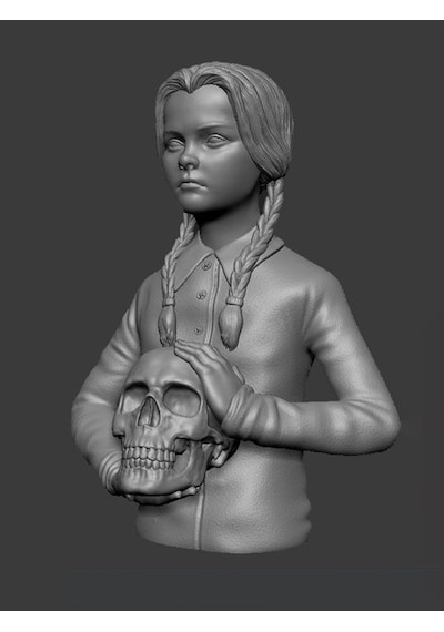 Wednesday Addams Family Thing El Şey Biblo Büst 3d Baskı Aksiyon 10 CM