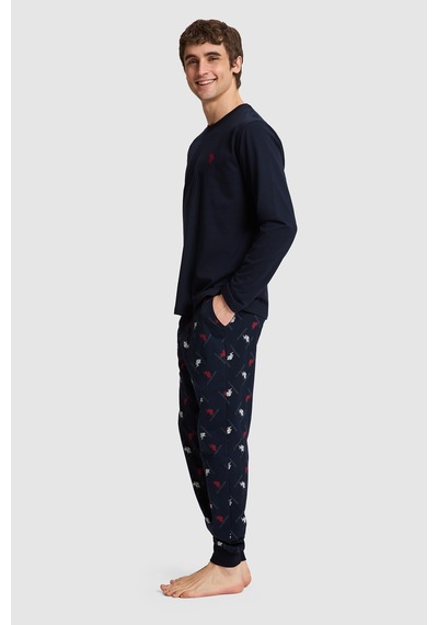 U.S. Polo Assn. Erkek Lacivert Pijama Takımı 50333261-vr033
