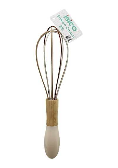 İbico İ22-023 Çırpıcı 25cm Silikon Ahşap Bambu Plastik Saplı - 12'li Paket Diğer