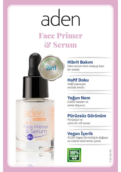 Aden 2in1 Face Primer & Serum