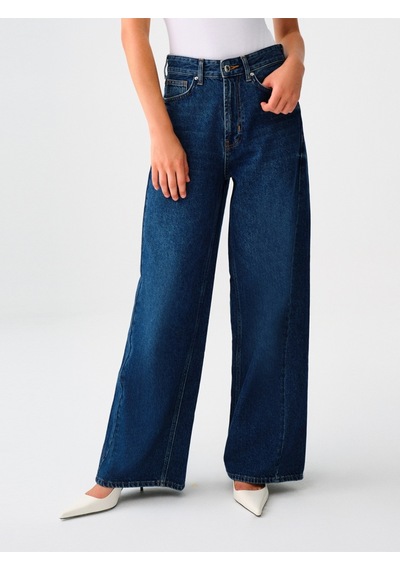 Slouchy Regular Fit Kadın Pantolon Denim