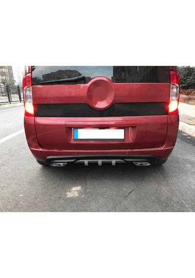 Fiat Fiorino Uyumlu Body Kit Difüzör 2 Çıkış Gri Kare
