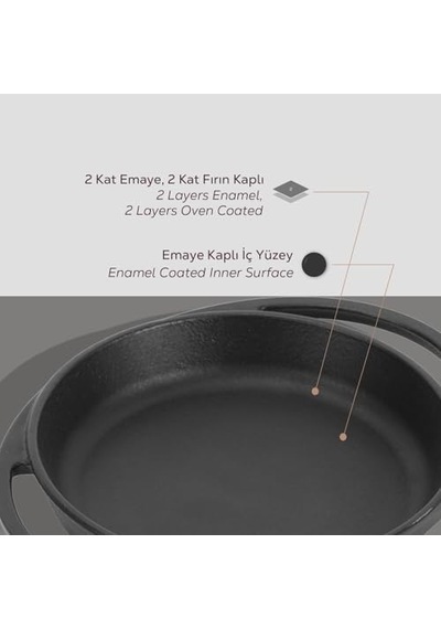 Döküm Mini Yuvarlak, Çap 12, Tava Çok Renkli