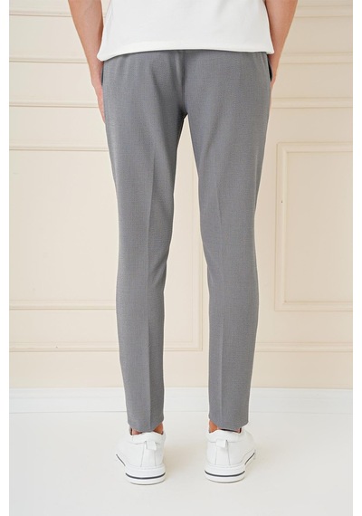 Efor Comfort Fit Gofre Kumaş Pileli Pamuk Casual Gri Pantolon P 1148 Gri