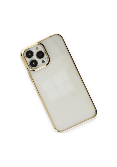 Apple Uyumlu   iPhone 13 Pro Max Kılıf Element Silikon - Gold