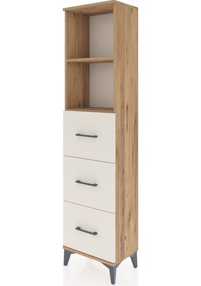 Arges Dolap 2 Raflı 3 Çekmeceli 44x30x182 Çam-aytaşı Çam