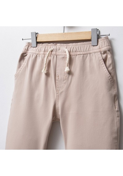 Overdo Kids Erkek Çocuk Paçası Beli Lastikli Jogger Pantolon Krem