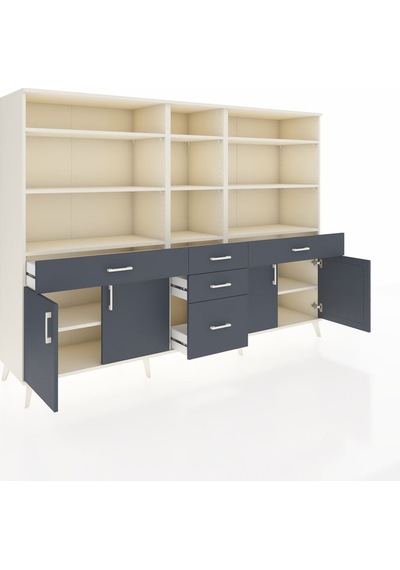 Hyperion Dolap 11 Raflı 5 Çekmeceli 4 Kapaklı 220x44x163 Aytaşı-a Aytaşı-antrasit Hyperion Dolap 11 Raflı 5 Çekmeceli 4 Kapaklı 220x44x163 Aytaşı-a Aytaşı-antrasit