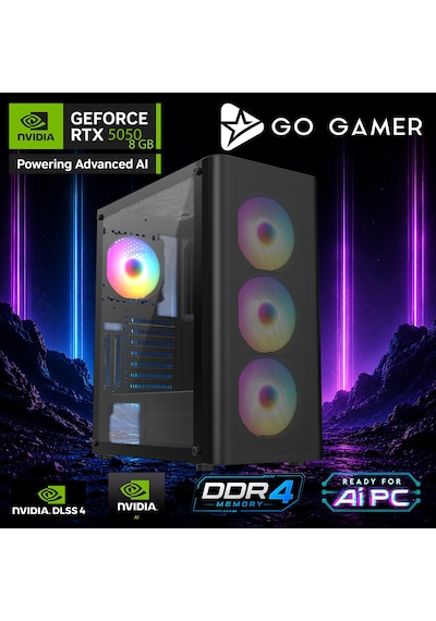 Go Gamer E320 İ5-13400F 16 GB DDR4 512 GB SSD RTX5050 8 GB Free Dos Oem Paket Masaüstü Oyuncu Bilgisayarı