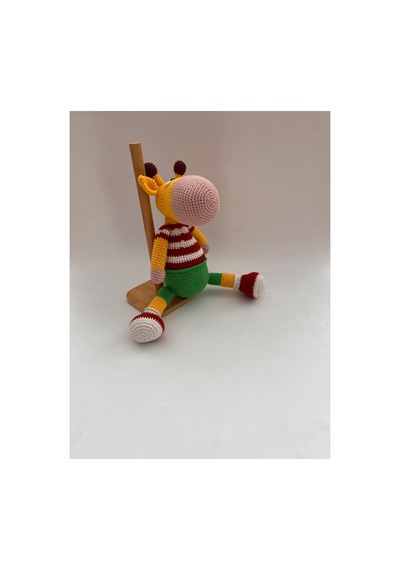 El Örgüsü Zürafa Amigurumi El Yapımı Büyük Boy 34cm Oyuncak Yeşil
