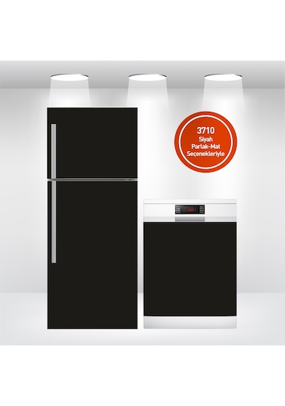 Siyah Buzdolabı Ve Bulaşık Makinesi Kapak Sticker Folyo Kaplama