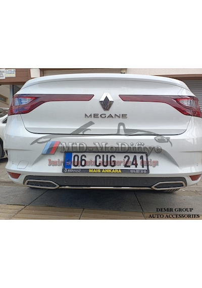 Renault Megane 4 Krom Arka Tampon Difüzör Çıtası. 2020 Üzeri