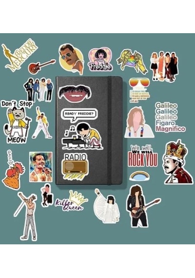 Queen Freddie Mercury Sticker Paketi/bullet Journal Defter Çıkartma Ajanda Laptop Etiket