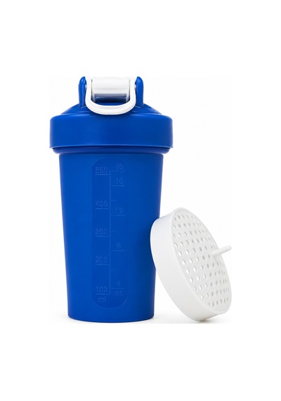 Just Shaker 550 Ml Ölçekli Ve Sızdırmaz Kapaklı Protein Shaker 2'li Set Pembe+mavi Pembe-mavi