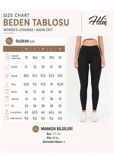 Hdm Kadın Yüksek Bel Toparlayıcı Lacivert Tayt - H6157