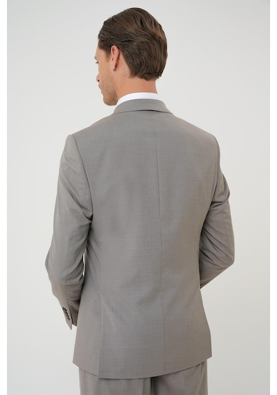 Efor Slim Fit Çift Yırtmaç Esnek Yelekli Klasik Bej Takım Elbise Tk 916 Bej