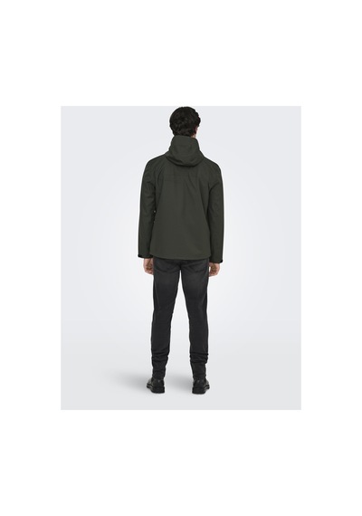 Only & Sons Erkek Onsluke Waterproof Jacket Otw Vd Os22031606-4765149 Peat