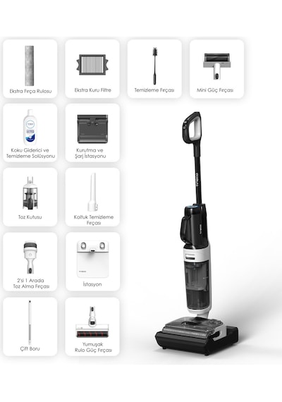 Tineco Floor One Switch S6 Stretch Kablosuz Akıllı Islak Kuru Elektrikli Süpürge