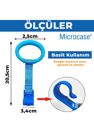 Microcase Çok Amaçlı Bebekler İçin Tutunma Ayağa Kalkma Yürümeye Yardımcı Aparat Askılık 2 Adet Al5357