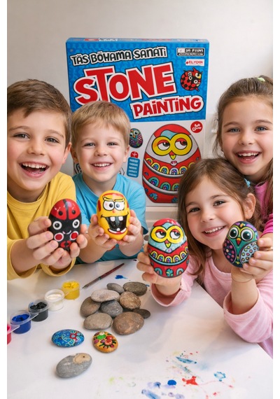 Stone Painting Taş Boyama Sanatı Renkli, Eğlenceli Ve Yaratıcı Hobi Seti