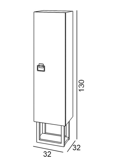 Denko Dila 32 Cm Mdf Banyo Boy Çamaşır Dolabı Çok Renkli