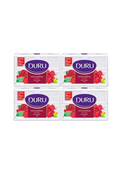 Saf & Doğal Kaynaklı Gül 16 Adet Beyaz Kalıp Sabun 4x600gr Diğer