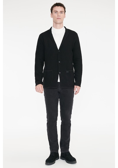 Ac&co Erkek Sıyah Pamuklu Standart Fit Normal Kesim Mono Yaka Torba Cepli Jakarlı Triko Ceket Siyah Ac&co Erkek Sıyah Pamuklu Standart Fit Normal Kesim Mono Yaka Torba Cepli Jakarlı Triko Ceket Siyah