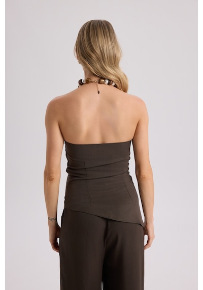 Mai Collection Mai Studios Co. Mila Kahve Bluz Pantolon Takım Kahve