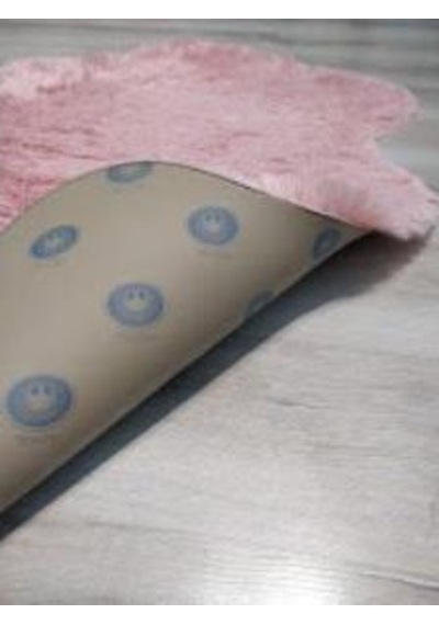 Beyazhalı Tavşan Tüyü Pudra 2Kafa Post Halı 80 x 140 Cm