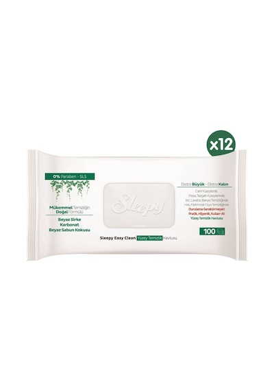 Sleepy Easy Clean Yüzey Temizlik Havlusu 12 X 100'Lü 1200 Yaprak