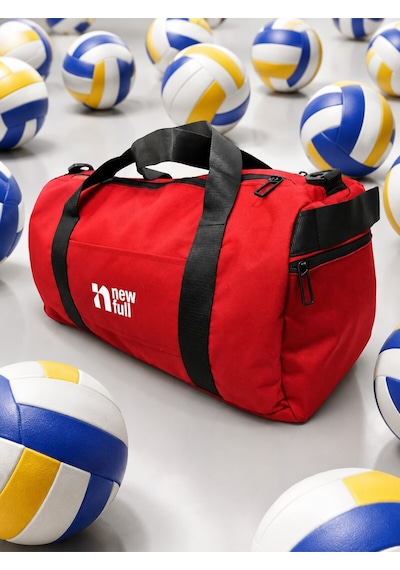 Newfull Sport Ayakkabı Bölmeli Astarlı Su Geçirmez Seyahat Ve Spor Çantası-orta Boy Kırmızı