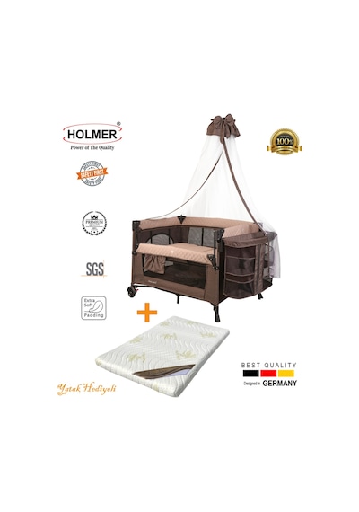 Holmer Coolstyle Cibinlikli Anne Yanı Oyun Parkı + Aloevera Yatak