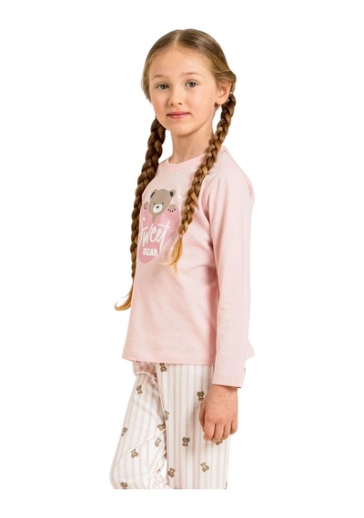 Rolypoly Rp3911c Kız Çocuk Uzun Kol Pijama Takım Pembe
