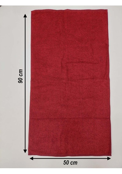 12'li Bordo Kuaför Berber Havlusu 50 x 90 CM Profesyonel Saç Kurutma Havlusu Ekonomik Set
